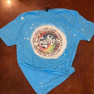 Bleached teacher shirt